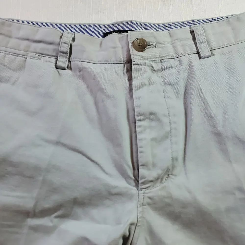 Banana Republic Mens Size 35 Aiden Club Shorts Gray Chino Casual Stretch